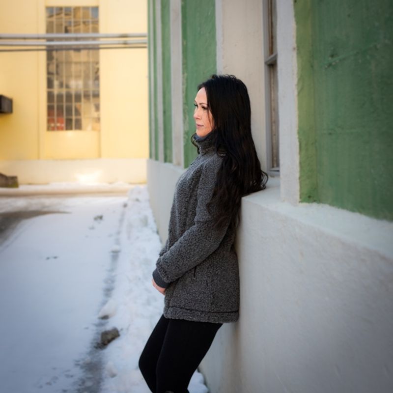 Frida ulljakke lang damemodell 100% ull